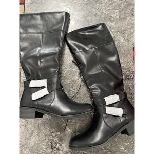 Arizona AZ Denver Black Boots Womens Size 8 Memory Foam‎ Zipper Buckle New